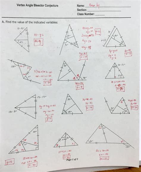Interior and Exterior Angles of a Triangle Activity Interior and