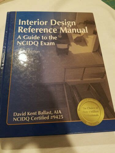 Interior design reference manual a guide to the ncidq exam 3rd edition. - Una guida del volume dei valori delle pistole 1.