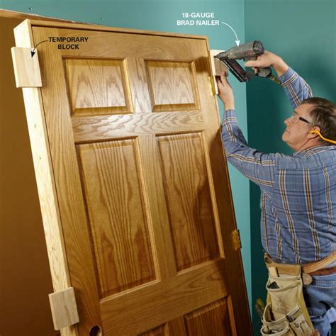 Interior door replacement. The average cost to install a door is around $1,100, but you could pay anywhere from $150 for a hollow-core interior door installation up to $2,000 or a high-end exterior door installation. ... It’s usually better to repair damaged interior doors and replace damaged exterior doors, but it depends on the type and extent of the damage. 