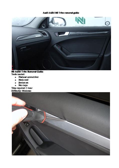 Interior trim removal guide audi b8. - Chrysler grand voyager 2 5 td service manual.