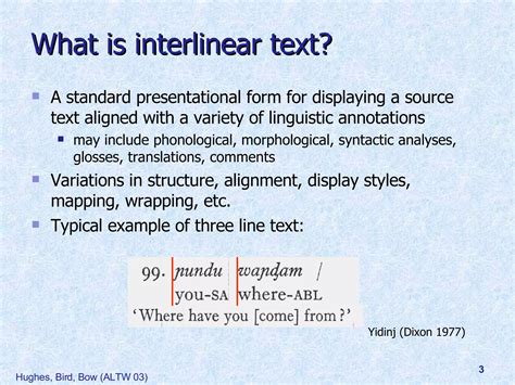 Interlinear text
