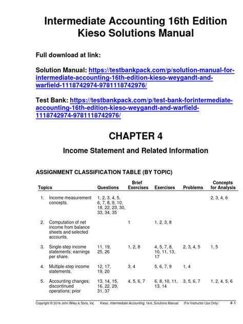 Intermediate Accounting 16th Edition Solutions Manual Chapter 17