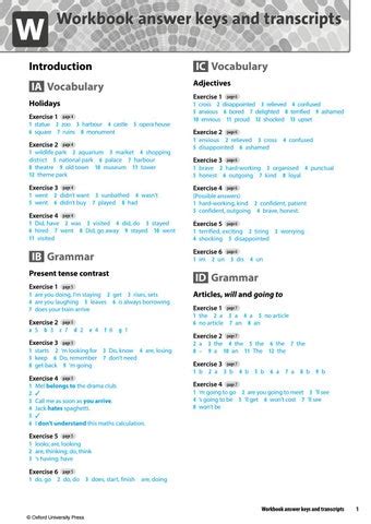 Intermediate Answer Work Solutions Oxford Key