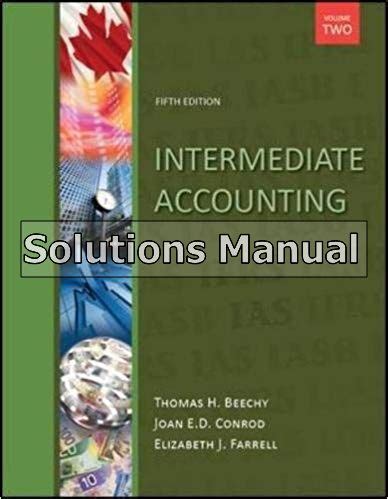 Intermediate Beechy Edition Fifth Solutions Accounting