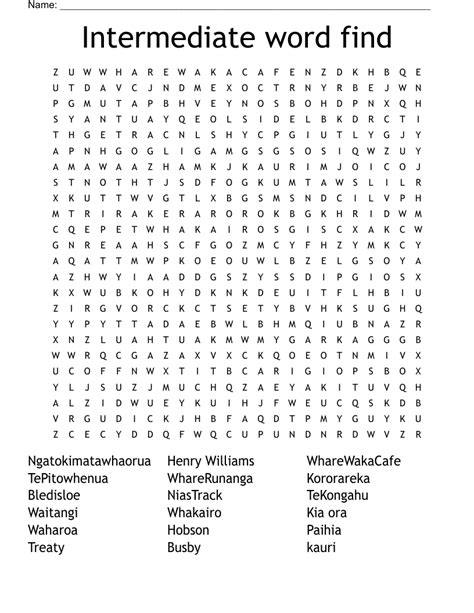 Intermediate Word Search Printable Word Search Printable