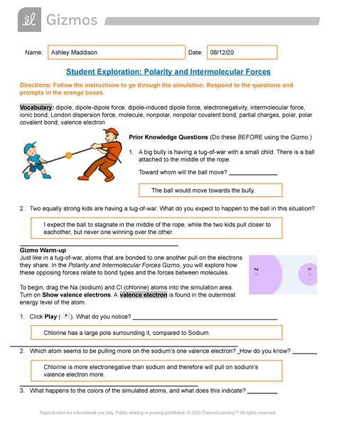 View Polarity and Intermolecular Forces Gizmo _ ExploreLearning.pdf from CHEMISTRY Chemistry at Pioneer High School. 5/11/22, 11:12 AM Polarity and Intermolecular Forces Gizmo :.