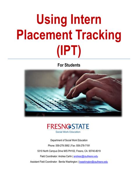 Intern Placement Tracking (IPT) - Social Work - Eastern Michigan …