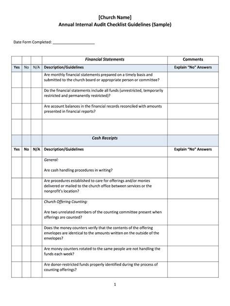 Internal Audit Form PDF