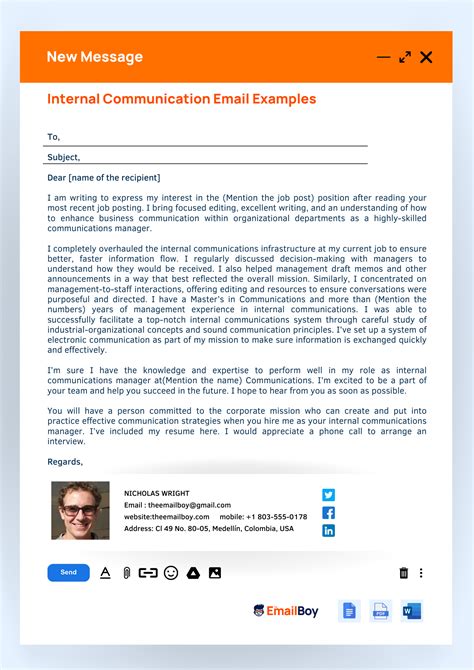 Internal Communication Email Examples 5+ Useful Sample