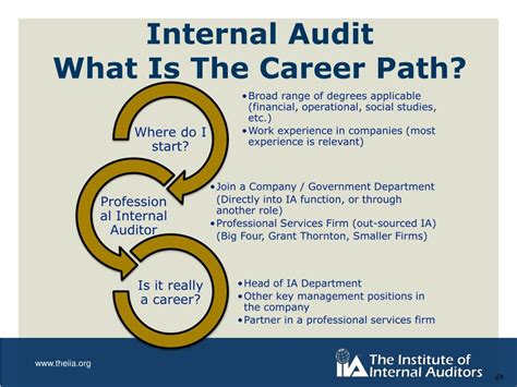 Internal auditor career path. .  ...