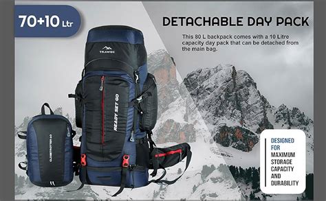 Internal frame backpack.  This article highlights five relevant GLOBETROTTER 80 Liter (70+...
