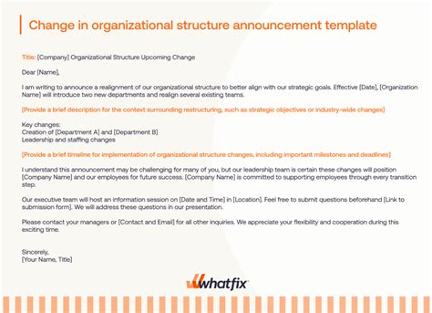 Internal organizational change announcement sample.  Effective change announcements explai...