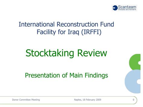 International Reconstruction Fund Facility for Iraq (IRFFI),