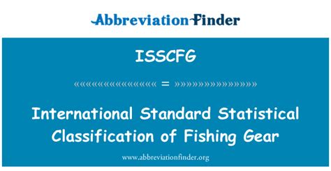 International Standard Statistical Classification of Fishing Gear