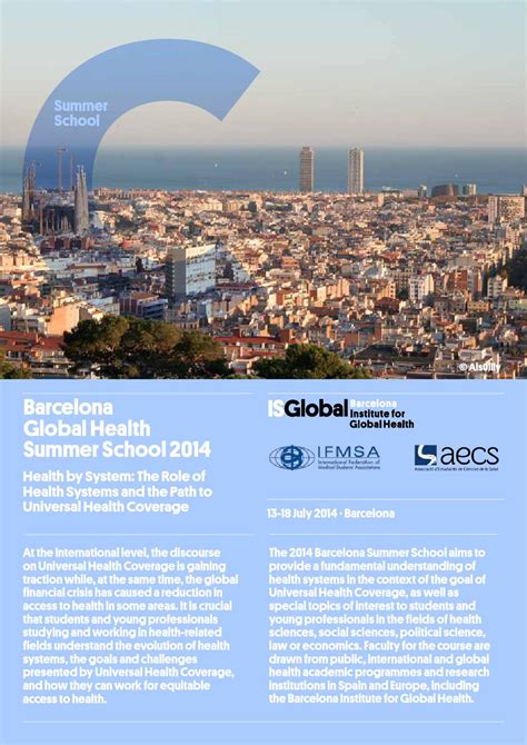 International Summer School in Global Health - Home - ISGLOBAL