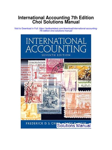 International accounting 7th edition choi solution manual. - Diccionario geográfico del departamento de oruro [1904].