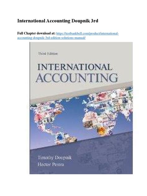 International accounting doupnik case solutions manual. - Best cpm to cpsm study guide.