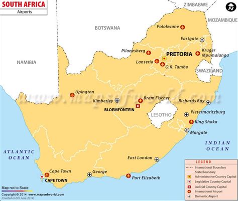 International airports list in Pretoria, South Africa. Codes Airports ...