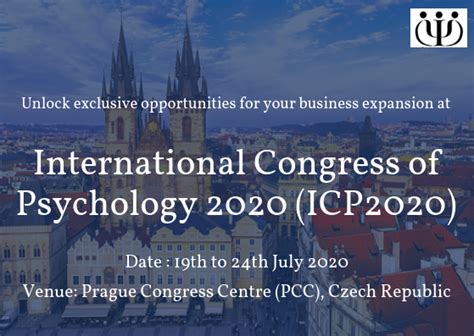 International congress of psychology. International Congress of Psychology 2024. The Czech-Moravian Psychological Society will organise the 33rd International Congress of Psychology with the support of the Union of Psychological Associations of the Czech Republic, the Institute of Psychology of the Academy of Science, Psychology Departments in universities, and other bodies, active ... 