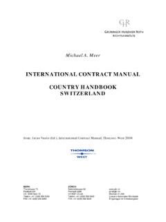 International contract manual country handbook switzerland. - Building and structural surveyingn5 study guide.