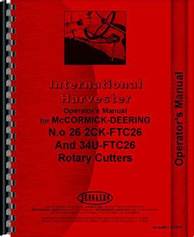 International farmall 34 u ftc26 rotary cutter fast hitch mtd operators manual. - Suzuki grand vitara xl7 owners manual.