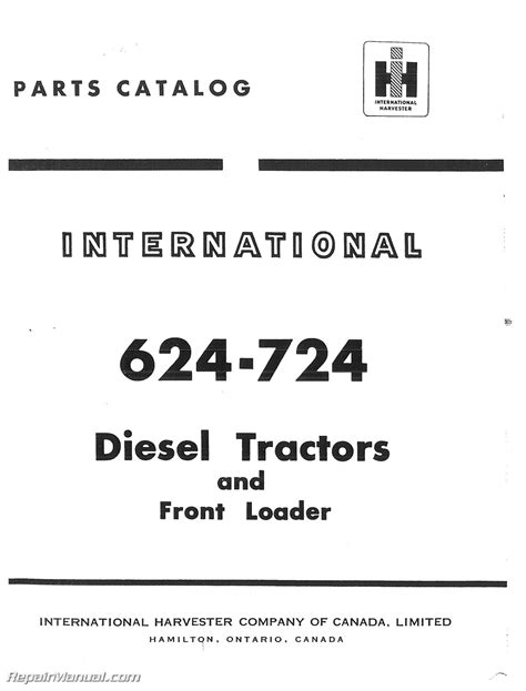 International farmall 624 tractor front ldr dsl parts manual. - Inventaris van de archieven van de rijksbijenteeltconsulentenschappen in nederland (1943-1973).