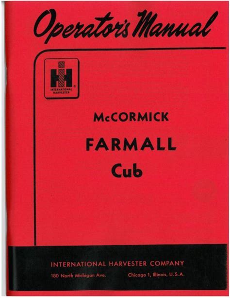 International farmall cub operators manual 1947 54. - Annales du musée et de l'école moderne des beaux-arts, ou recueil complet de gravures.
