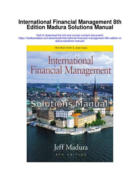 International financial management madura solutions manual. - Matematyczne metody opisu i rozwiązań zagadnień przepływu wody w nienasyconych i nasyconych gruntch [sic] i glebach.