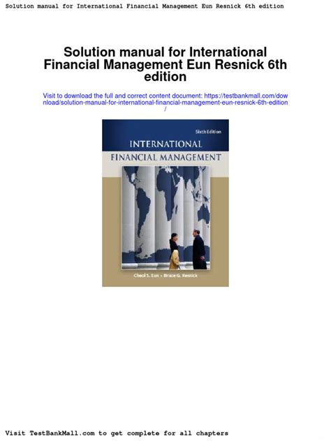 International financial management resnick solution manual. - Acsm resource manual for guidelines exercise testing and prescription.