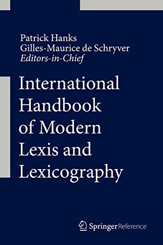 International handbook of modern lexis and lexicography by patrick hanks. - Alameda county specialist clerk test guide.