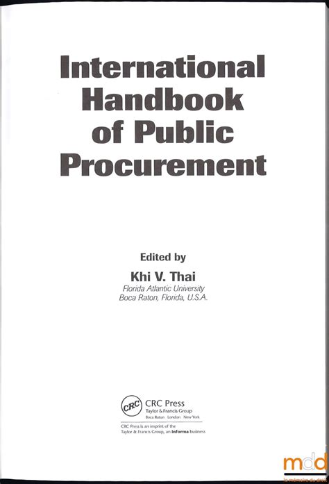 International handbook of public procurement by khi v thai. - Study guide for san bernadino food handler.