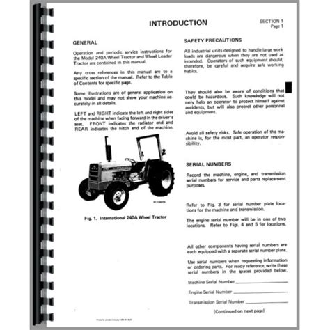 International harvester 240a industrial tractor operators manual. - Principi fondamentali di ingegneria dei serbatoi.