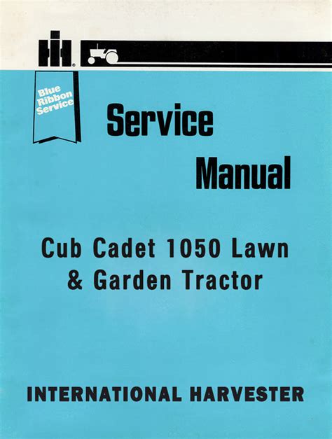 International harvester cub cadet 1050 lawn garden tractor service manual. - Curso de derecho financiero y tributario.
