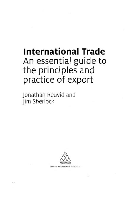 International trade an essential guide to the principles and practice of export. - 2000 suzuki rm 125 service manual.