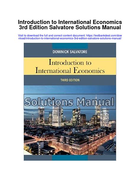 International trade by salvatore solution manual. - Ifsta construction 3rd edition manual on.