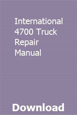 International trucks repair manual 4700 series. - Manuel alonso martínez, vida y obra.