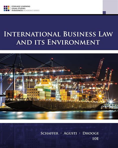 Download International Business Law And Its Environment By Richard Schaffer