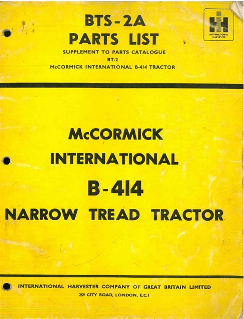 Internationales mccormick b 414 service handbuch. - Haynes service and repair manual free download.