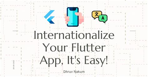 Internationalize Your Flutter App, It