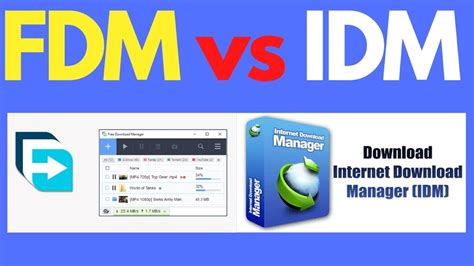Internet Download Manager vs Free Download Manager.