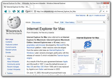 Internet Explorer For Mac Os X Wikipedia
