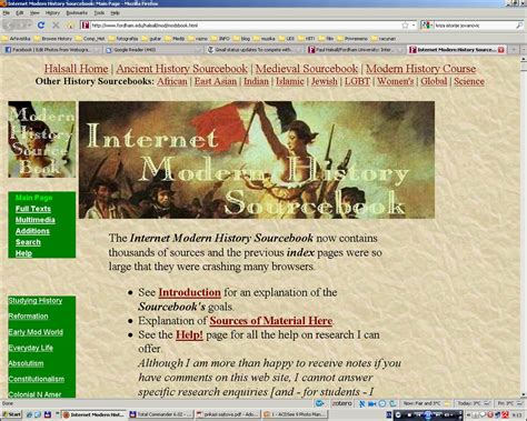 Internet History Sourcebooks Project