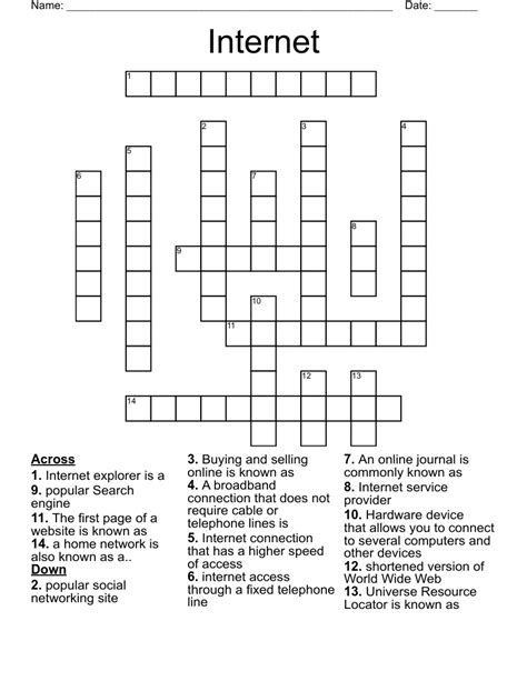 Internet connection letters crossword clue. Crossword Clue. The Crossword Solver found 30 answers to "Premier internet connection?", 11 letters crossword clue. The Crossword Solver finds answers to classic crosswords and cryptic crossword puzzles. Enter the length or pattern for better results. Click the answer to find similar crossword clues . Enter a Crossword Clue. 