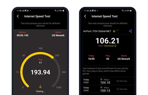 Internet speed test app.  Run the test on any Wi-Fi network or mobile data...