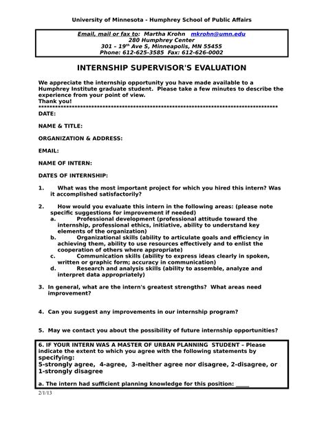 Internship Evaluation - 10+ Examples, Format, Pdf