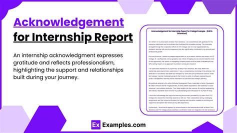 Internship Report Archives Acknowledgment Sample Thesis