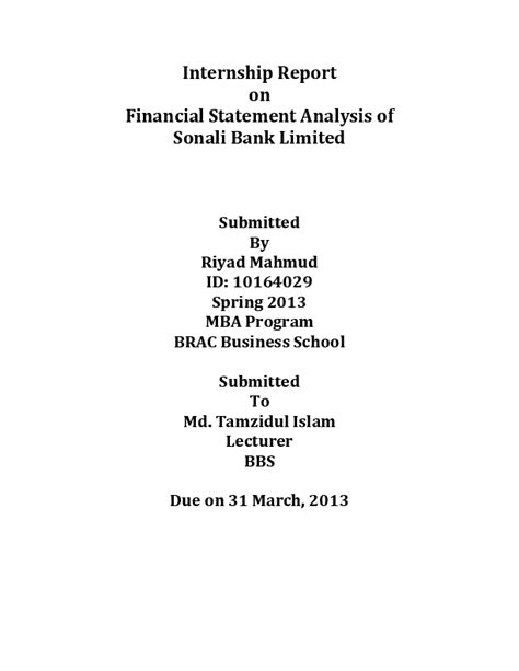 Internship report on financial statement analysis.  See the hottest amateur...