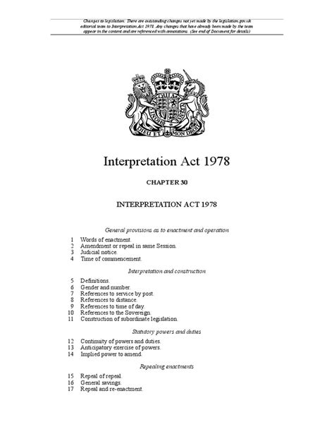 Interpretation Act 1978