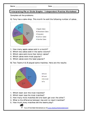 Interpreting Circle Graphs Worksheet Pdf