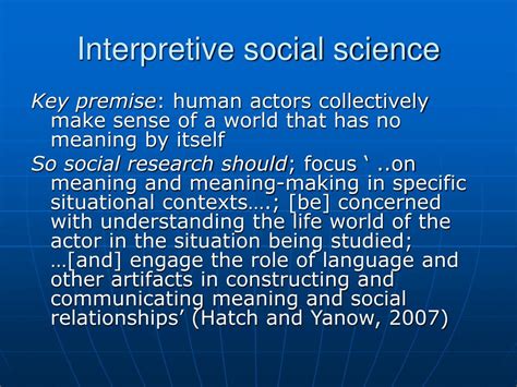 Interpretive research – Social Science Res…